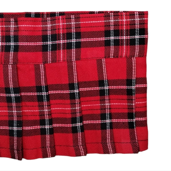 Plaid Pleated Mini Skirt Y2K 90s - Picture 4 of 9